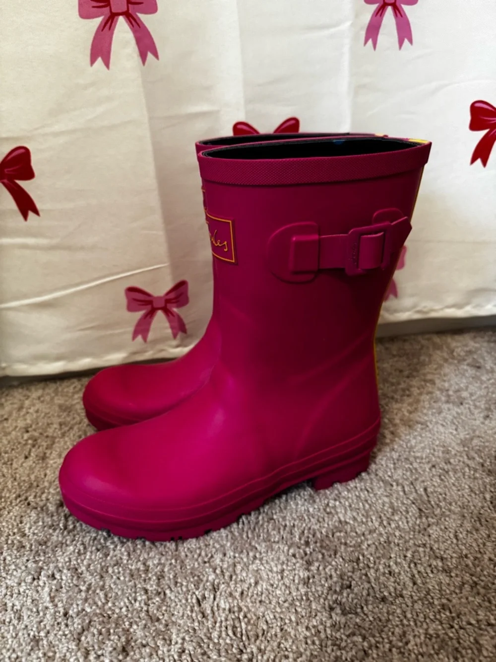 Joules Vibrant pink Kids' Rain Boots